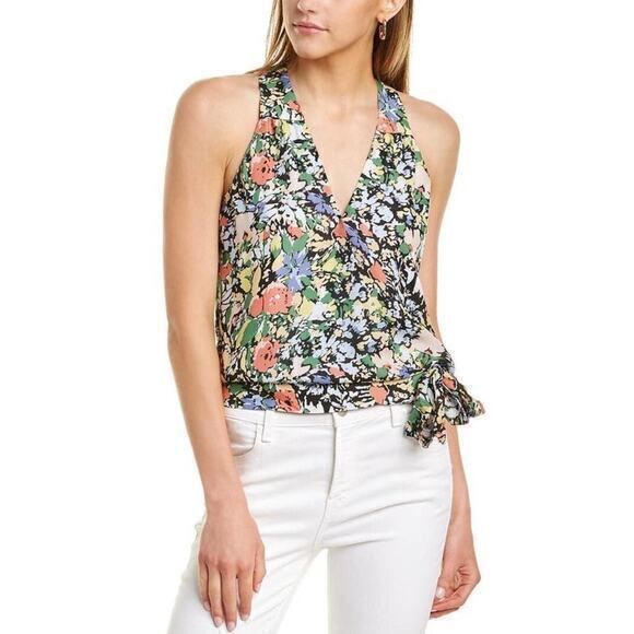 NWT Parker Kenna Silk Cannes Floral Top Large - Picture 2 of 10